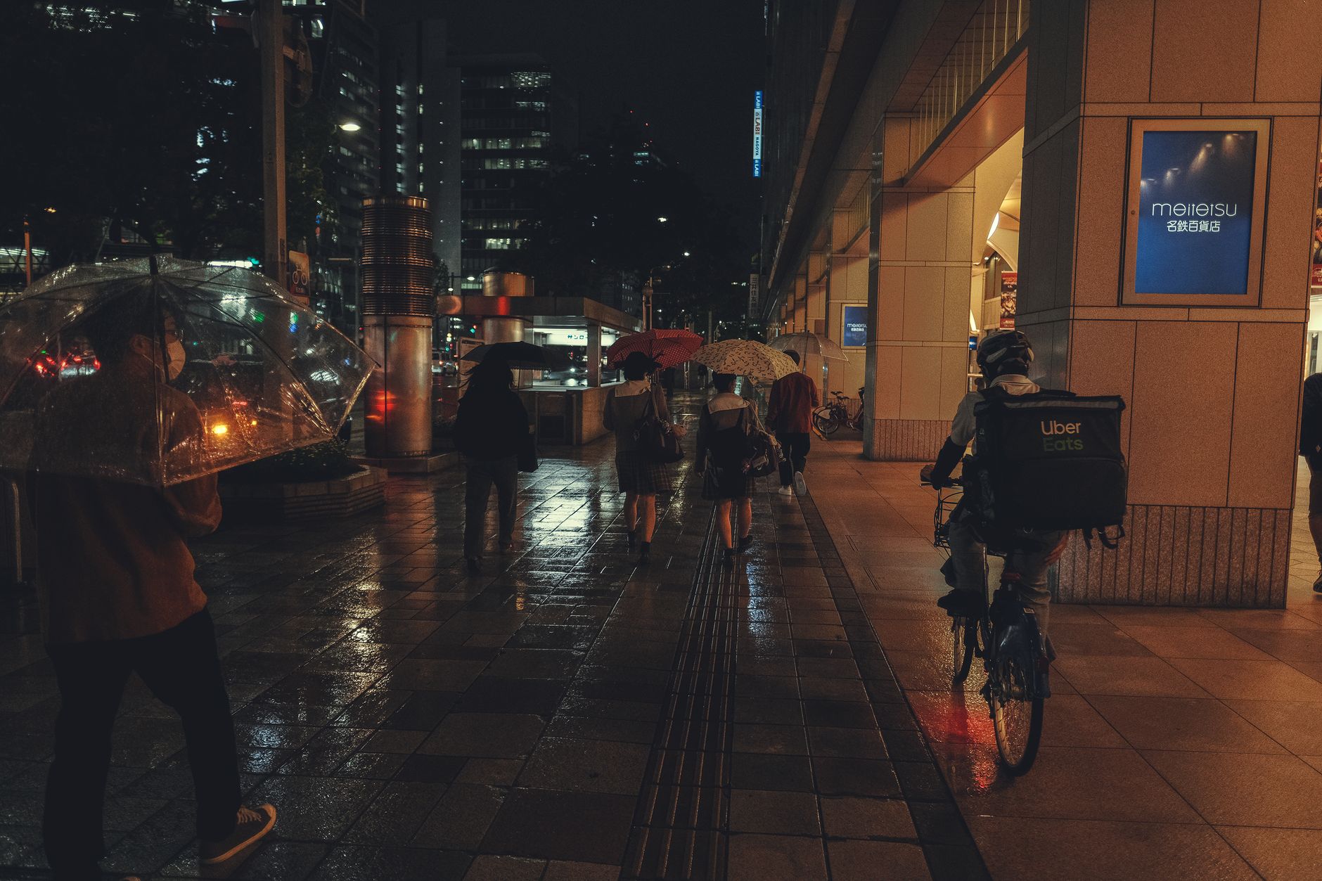 Delivery driver in the rain